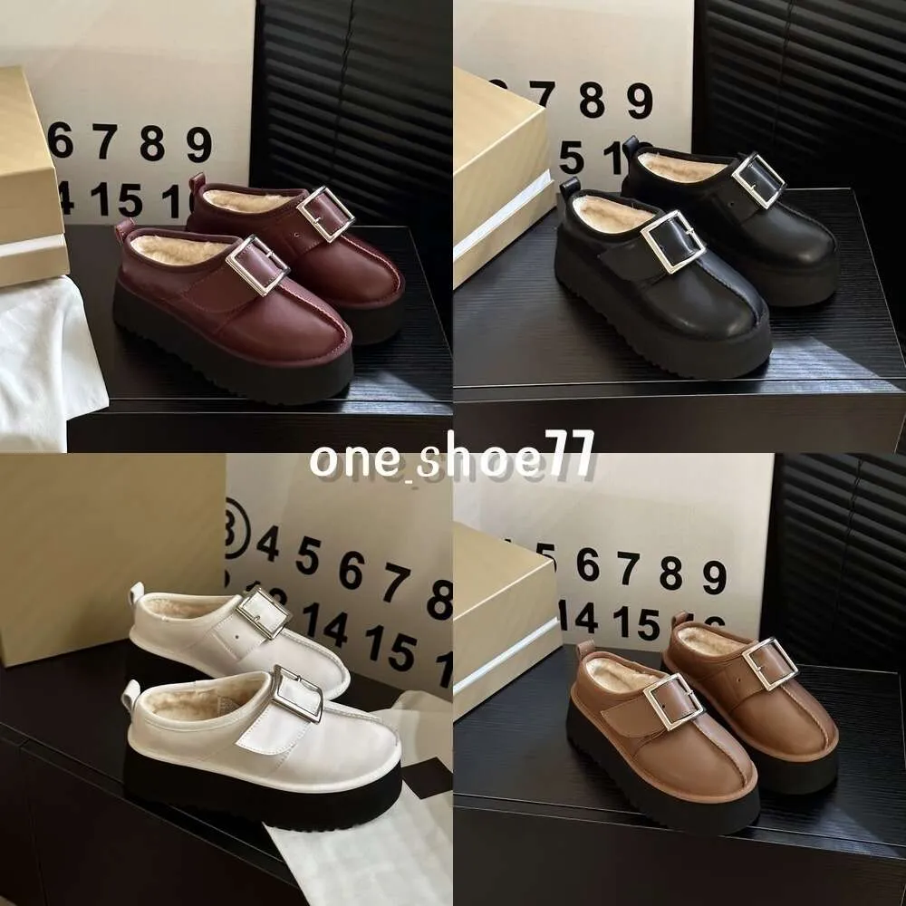 Toka Terlik Avustralya Kadınları Sherpa Lamb Kürk Slide Sandal Mule Yepyeni Kış Ayakkabı Tasarımcı Botlar Platform 5cm Flip Flop Kürktü Tasman Bottes