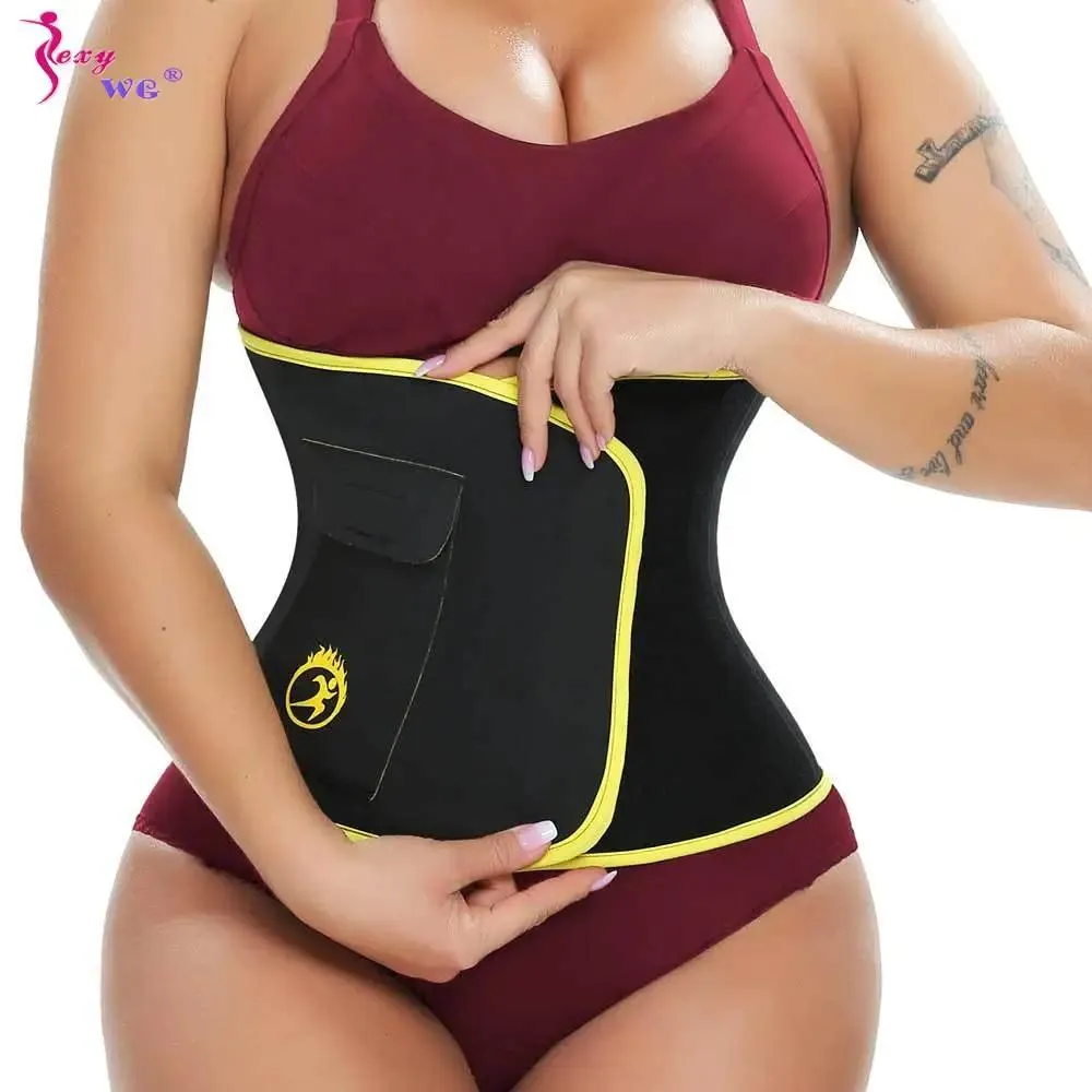 Bälte sexig svettbälte för kvinnor midja tränare viktminskning midja cincher trimmer belly girdles neoprene slantband body shaper