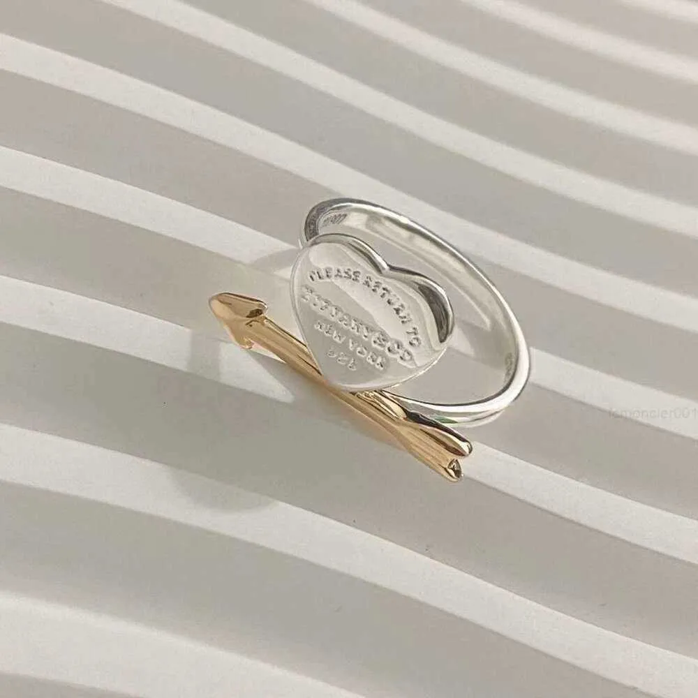 Ювелирные кольца t S925, кольцо для тела из стерлингового серебра, модное универсальное повседневное женское кольцо со стрелой и сердцем ENZM