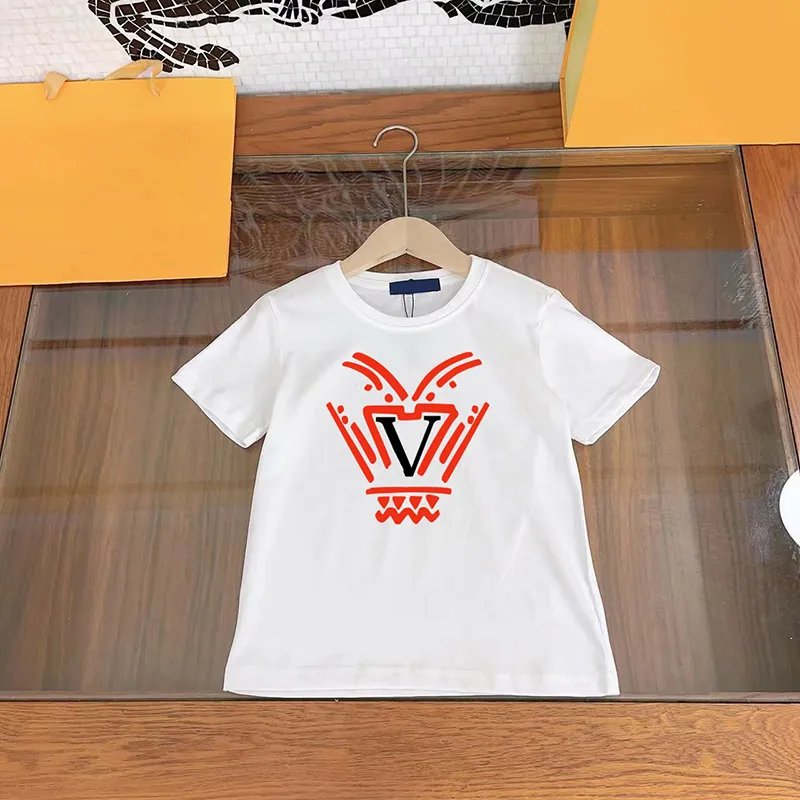 Children Luxury V Designers Tees Designer Kids Summer T-shirts Girls Boys 100% Cotton Shirts Baby Outwear Clothing Students Short Sleeve CHD24010310-6