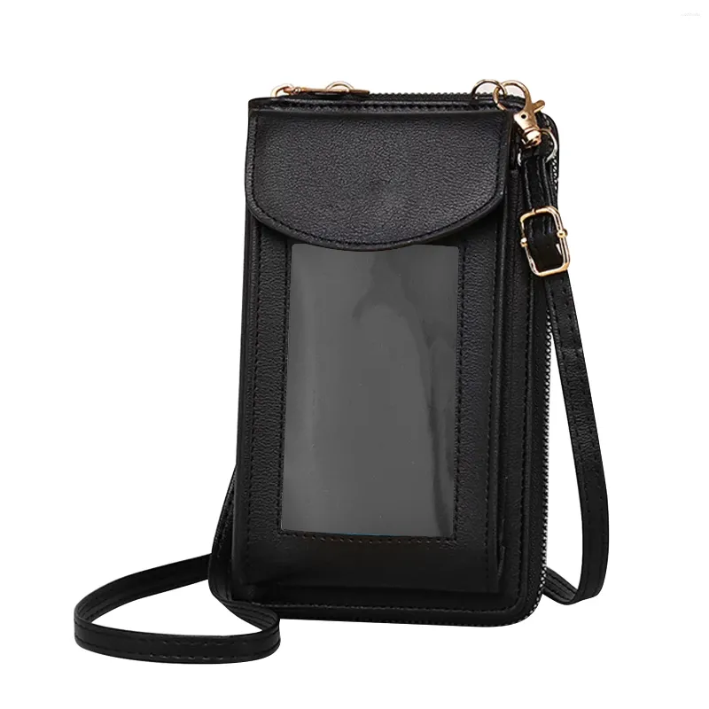 Tasche Damen Umhängetasche Telefon Mini Messenger Verstellbarer Riemen PU-Leder Wasserdicht Lässige Geldbörse mit Kartenfächern