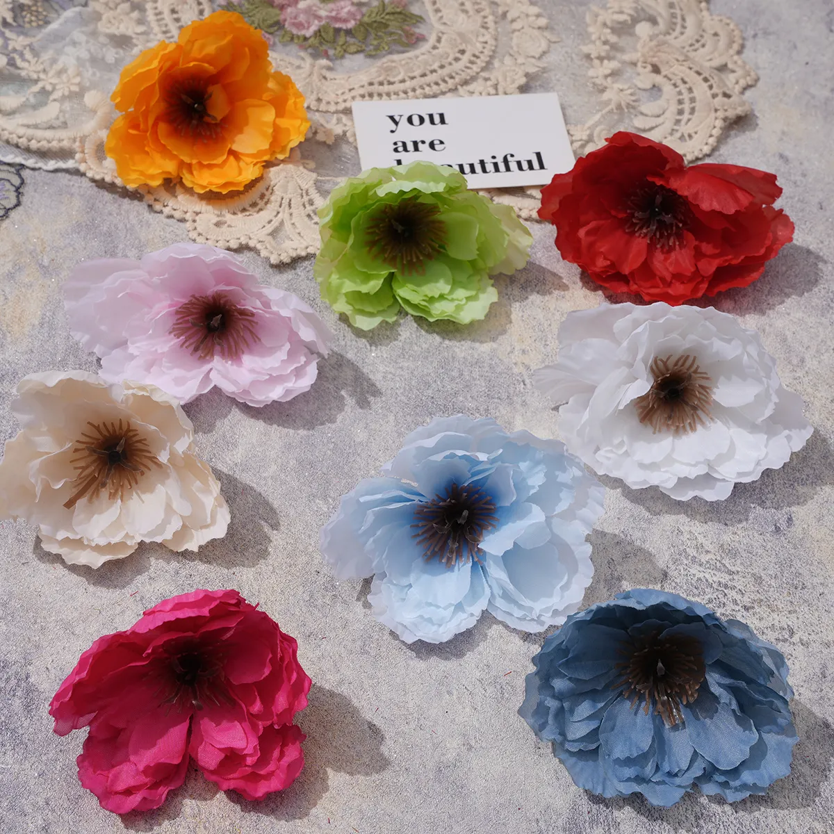 Simulation hibiscus peony flower wholesale dance props flower wall flower arrangement wedding flower wall accessories GZH