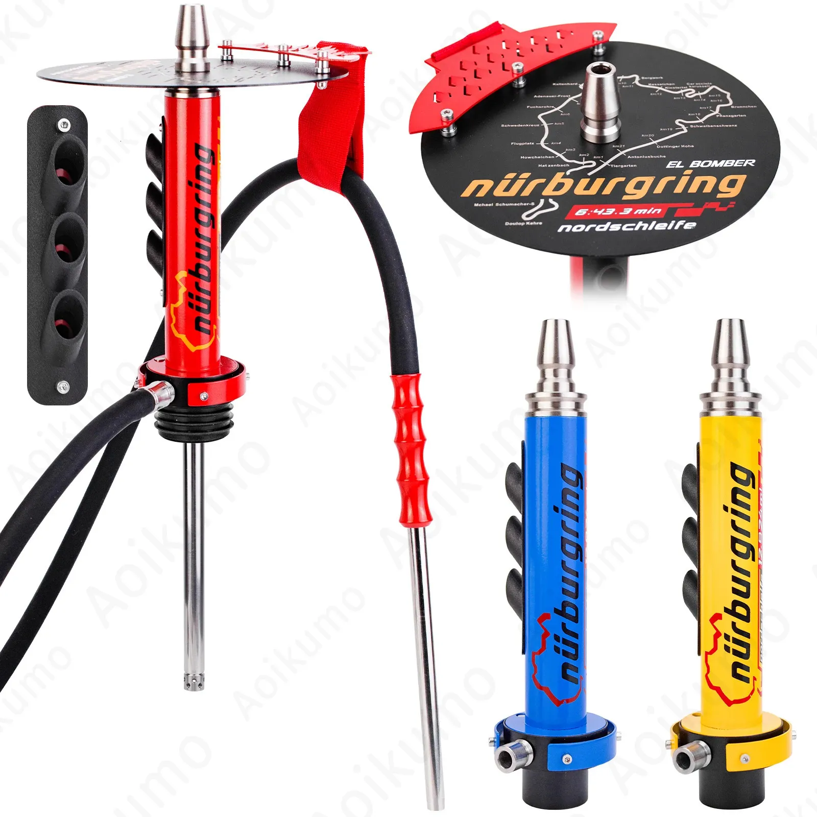 Hookah Shisha Set Narguile Cachimbas Sheesha Chicha Nargile Nurburgring Cool Hookah com 3 saídas Racing Style 240104