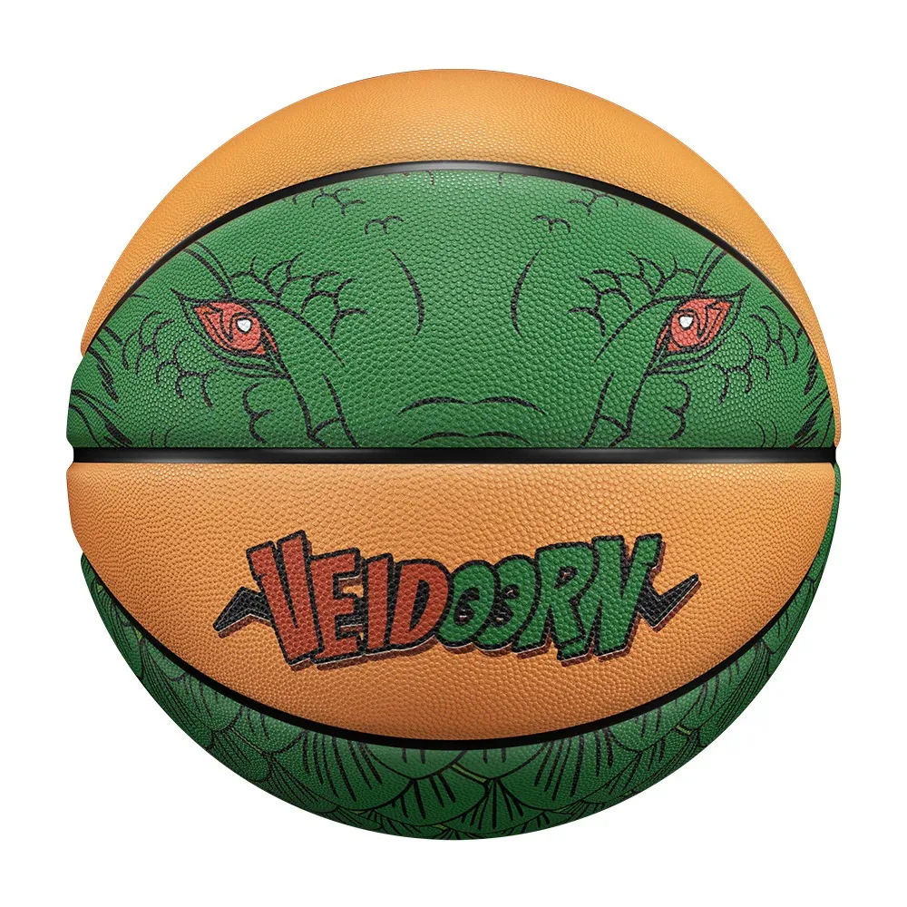 Pelota deportiva Veidoorn de goma de alta calidad, tamaño 7, naranja y verde, para interior y exterior, 240103