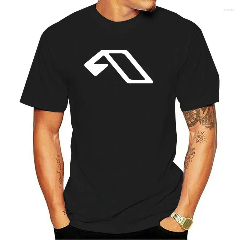 Men's T Shirts Mens Black Tee Short Anjuna Symbol Shirt Sleeve 2024 Men Fashion