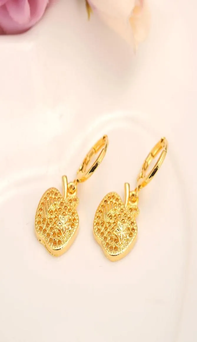 apple star Earrings for WomenGirls 24 k Fine Yellow Gold Filled Earing Jewelry Gifts AfricanIndonesiaNigeriaCongo2774166