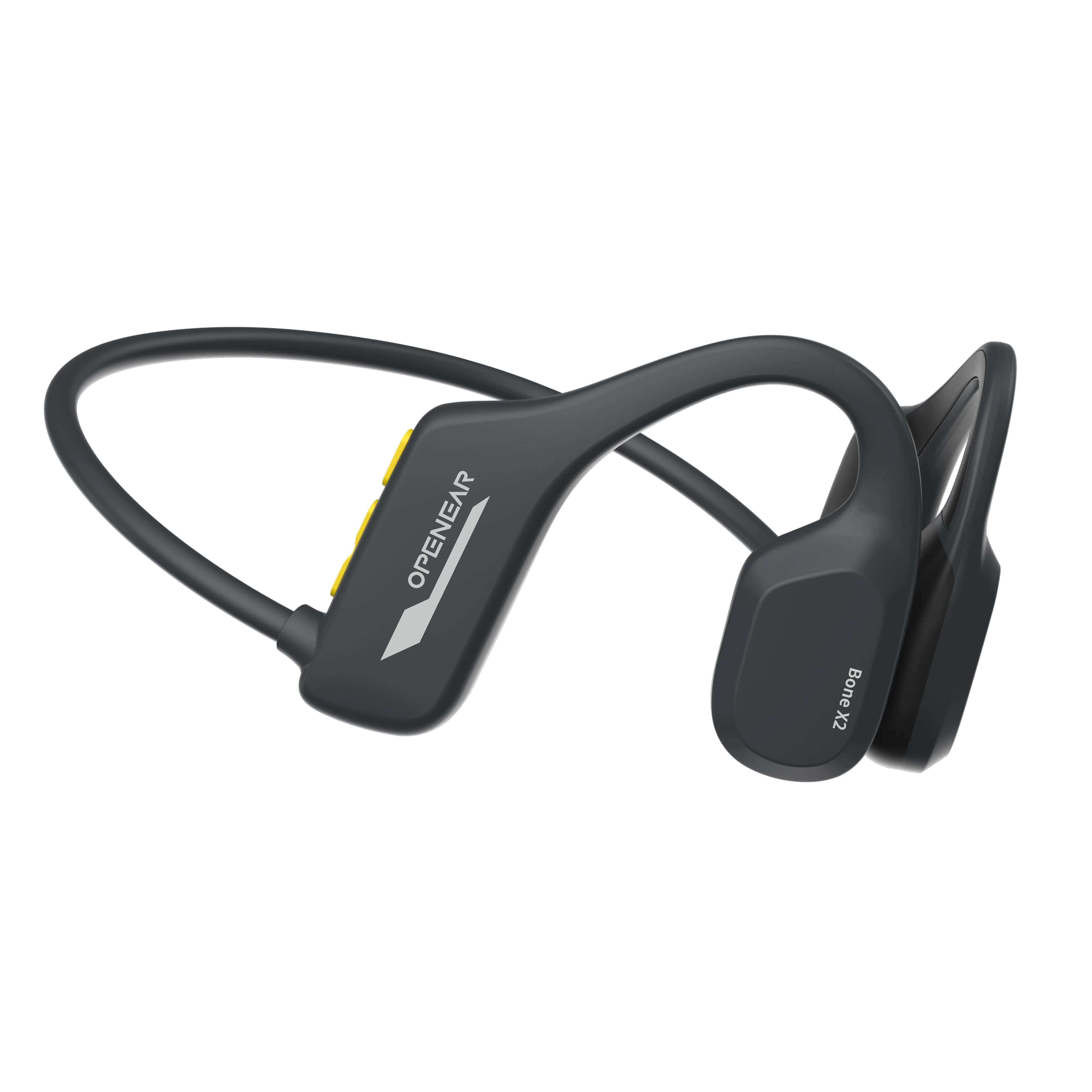 Auriculares Inalámbricos De Conducción Bone X2, Auriculares Bluetooth Deportivos De Oreja Abierta con Tiras Reflectantes IP56 Impermeables para Entrenamientos, Correr Nocturno, Natación Ciclismo, Negro