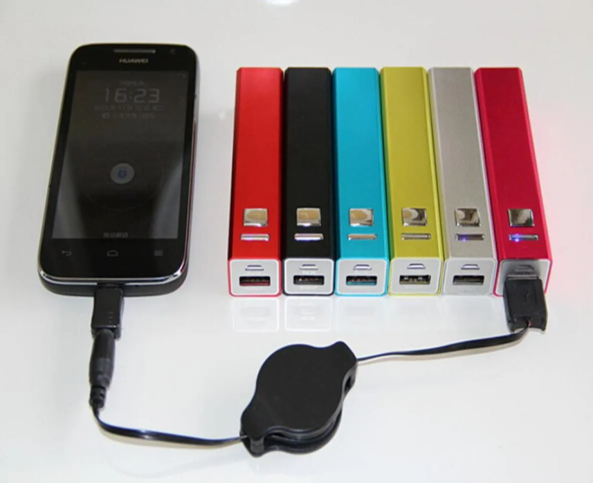 Chargeurs de batterie USB haute capacité 2600 mAh chargeur Portable batterie externe pour téléphone Portable tablette MP4 Laptop8871965