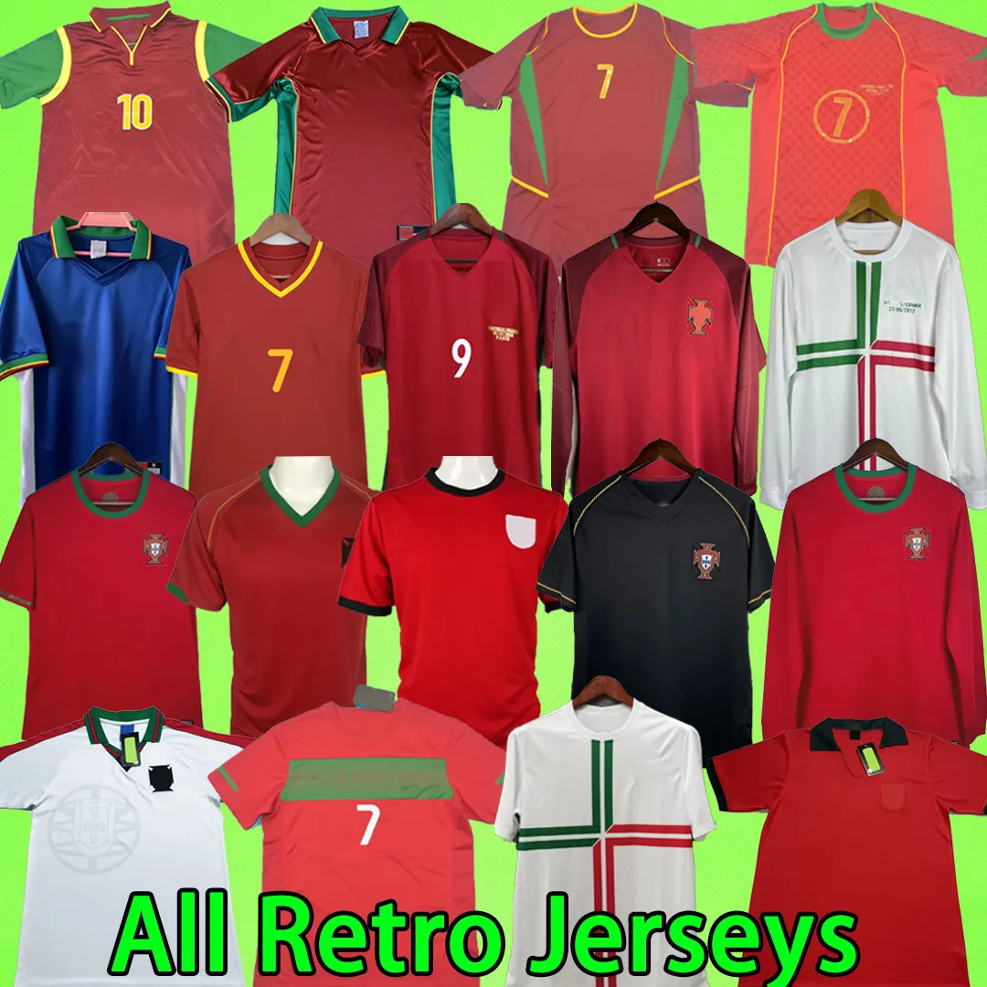 1998 Portugal jersey # 7 FIGO Dimas Couto Sousa Portugal camisa de futebol RETRO 1998 clássico camicia camisa de futebol vintage Camisa de futebol Casa vermelho escuro