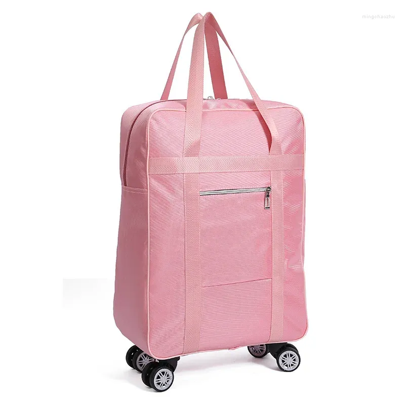 Suitcases Travel Rolling Duffle Suitcase Women Men Folding Oxford Universal Wheel Luggage Storage Bag Large Waterproof Organize Bags X846F