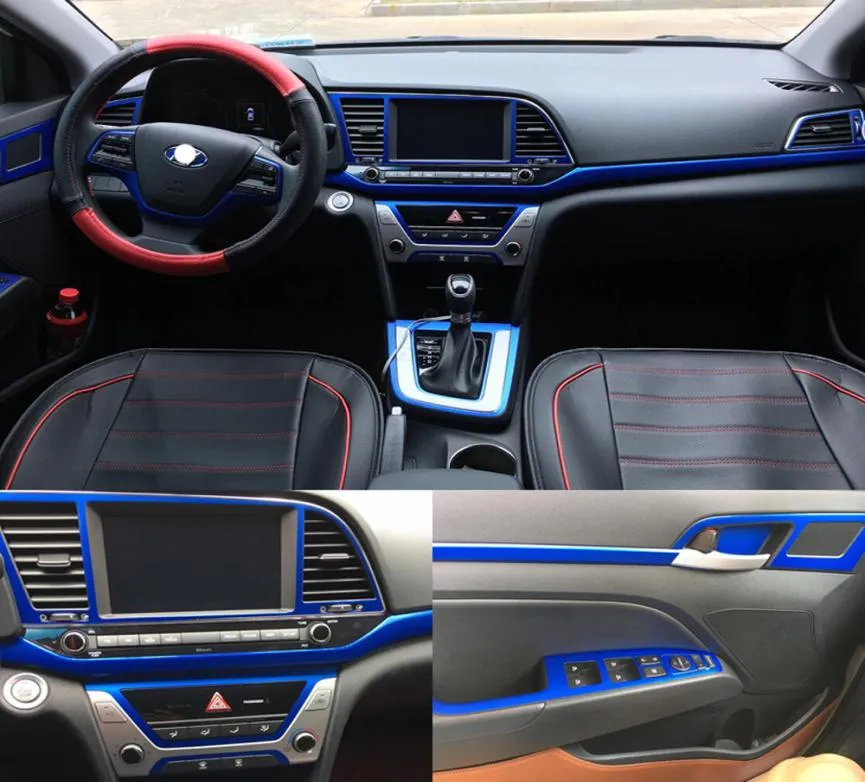 Hyundai Elantra AD 2016-2019のセルフ接着車ステッカーカーボンファイバーカーステッカーとデカールカースタイリングアクセサリー5613166