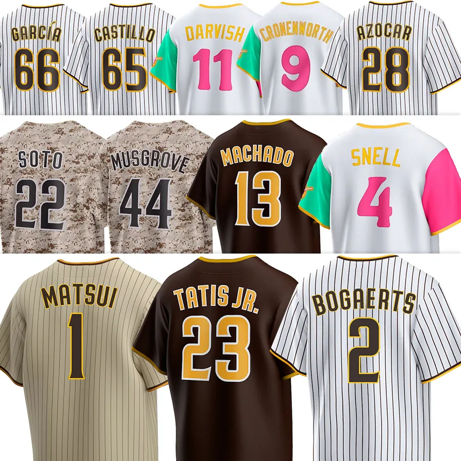 23 Fernando Tatis Jr. Baseball Jersey Yuki Matsui Manny Machado Joe Musgrove Bogaerts Yu Darvish Jake Cronenworth Ha-Seong Kim Eguy Rosario Matthew Batten