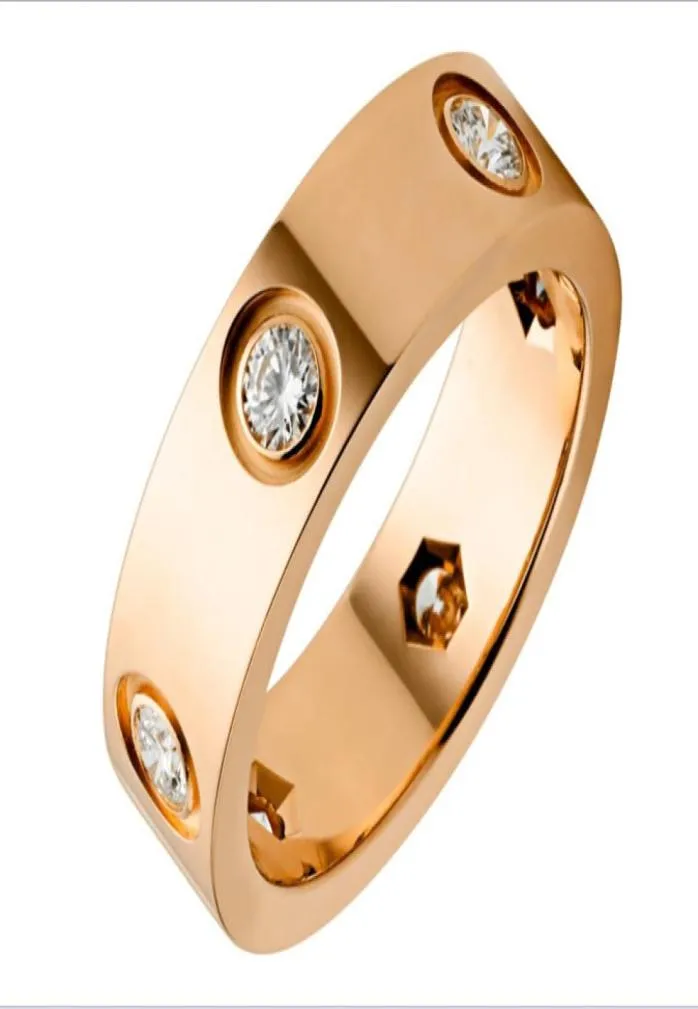 Любовь кольцо серебро золото обещание дизайн бриллианты без винта женские мужские из нержавеющей стали роскошные дизайнерские перстни-печатки свадебные невесты Chri1045737