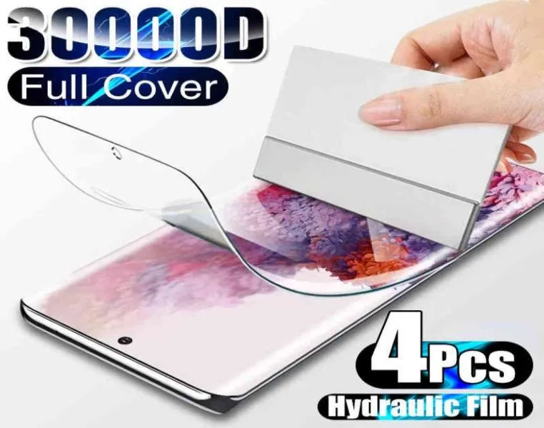 4Pcs Hydrogel Film on the Screen Protector For Samsung Galaxy S10 S20 S9 S8 S21 Plus Ultra Note 20 8 9 109776349