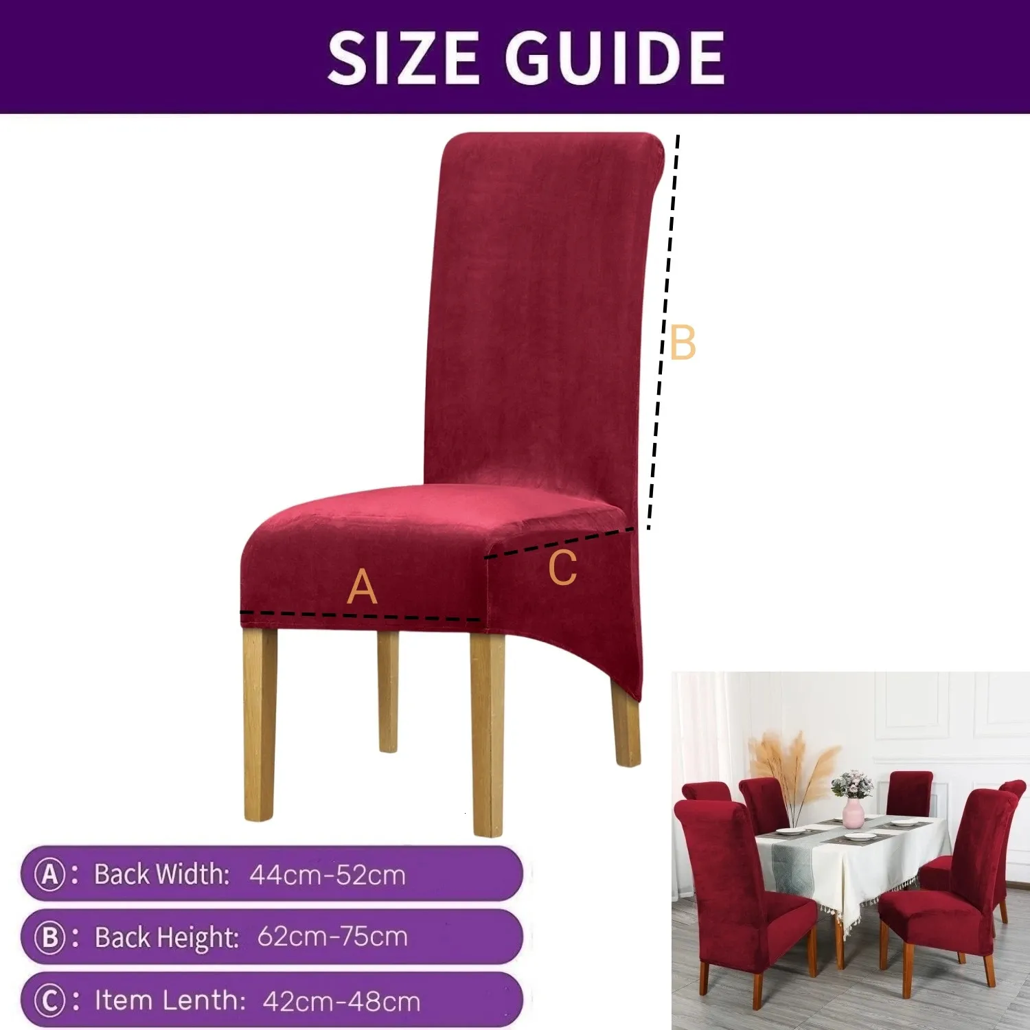 Plush Velvet Stretch Dining Chair Covers Set Of 8 Solid Color Spandex Dining Chair Protector Slipcovers For Home Decor From Xianstore08 72.24 DHgate.Com