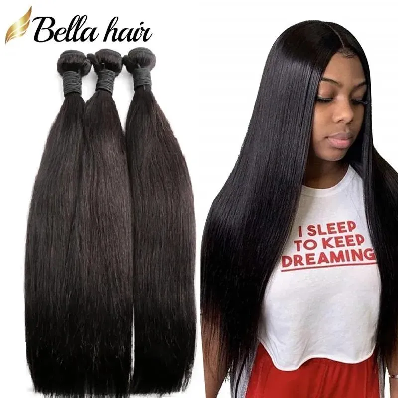 Tourne 11a un donneur non traité Remy Human Virgin Poules à cheveux brésiliens Indian malaisien Péruvien Extensions Waft Silky Straitement W