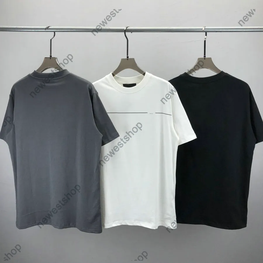 24SS Europe Mens T Shirts Men Designer Tee Summer Letter Printing Short Sleeve T Shirt Cotton Women Black White Stripe Printed Tshirts XS-L