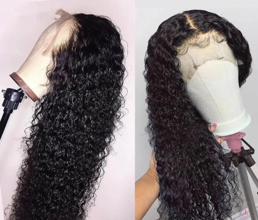 HD Lace Wig Diva1 Brazilian Deep Wave 360 ​​Fronts Humer Hair Rigs للنساء مسبقًا Hairline 150 كثافة Curly2888043