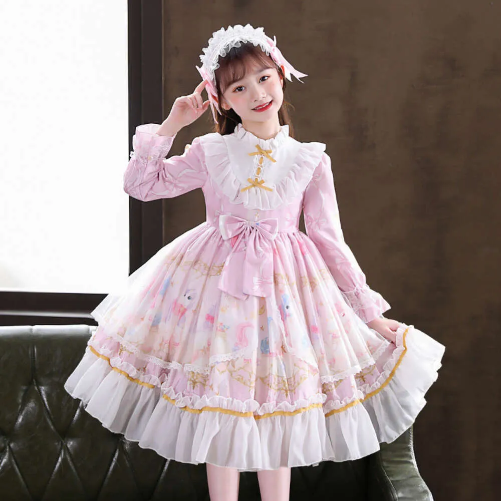 Robe princesse Lolita d'halloween pour filles, jupe pour enfants avec velours et épaississement, nouvelle collection automne/hiver 2024