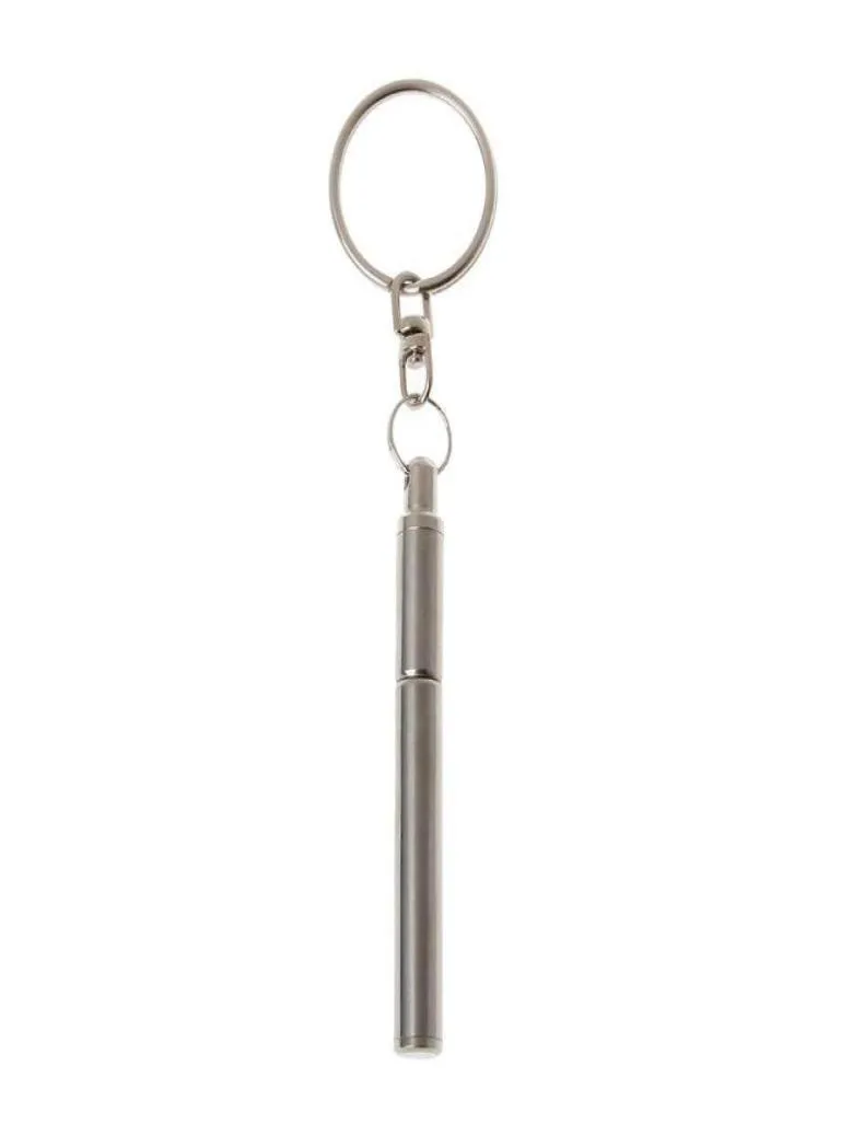 Porte-clés Portable en acier inoxydable, stylo à bille, porte-clés en métal, outils 9057676