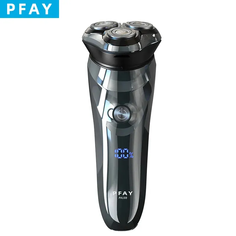 PFAY PA188 Afeitadora eléctrica para hombres Máquina de afeitar recargable Máquina de afeitar eléctrica impermeable para hombres Recortadora de barba Carga rápida USB 240103