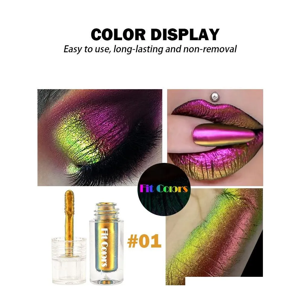 Eye Shadow Fit Colors Optical Chameleon Eyeshadow Liquid Light Change Highlight Film Forming Lip Whosiste Drop Delivery Health Beau Dhvlu