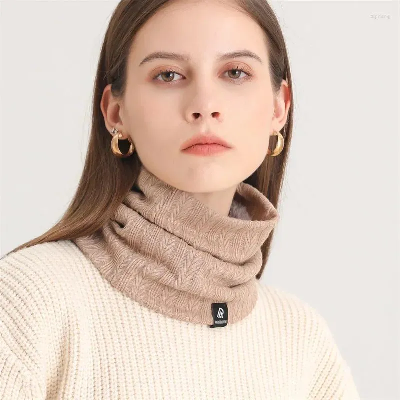 Scarves Knit Men Women Autumn Winter Thickening Warm Neck Cover Outdoor Face Mask Ring Neckerchief Soft Scarf Bufanda Muffler For Female