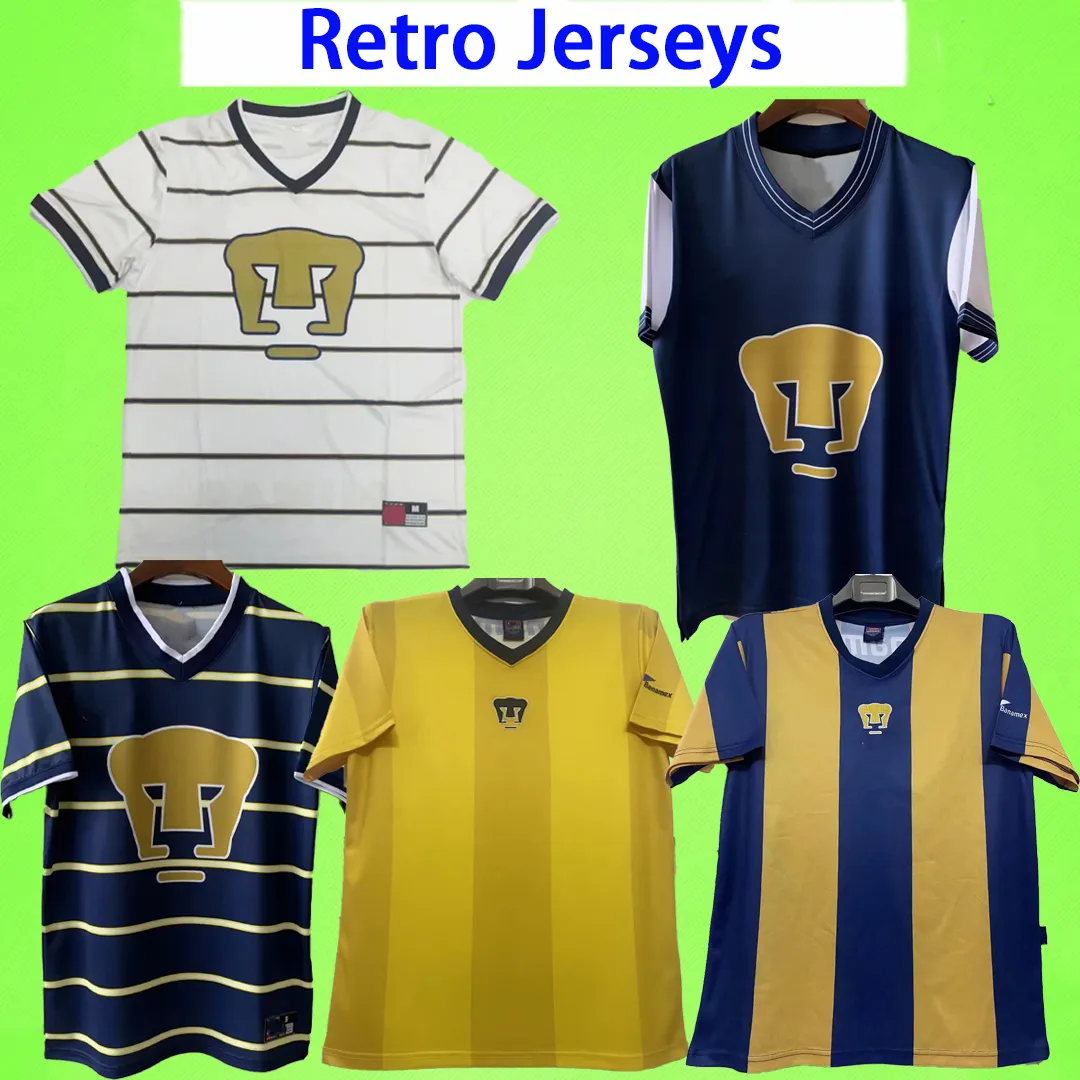 1997 1998 2000 2001 2002 Retro Mexican Football Club Unam Lion Soccer Jerseys Mens Home Away 97 98 00 01 02 Vintage America Football Shirt Liga Mx Cougar Dhl