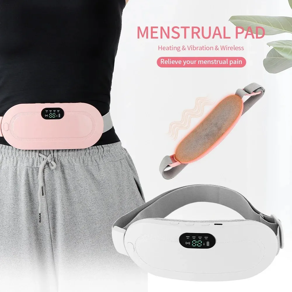 Lady Menstrual Heating Pad Warm Belt Relieve Menstrual Pain Compress Massager Uterus Cold Dysmenorrhea Relieving Belt 240103