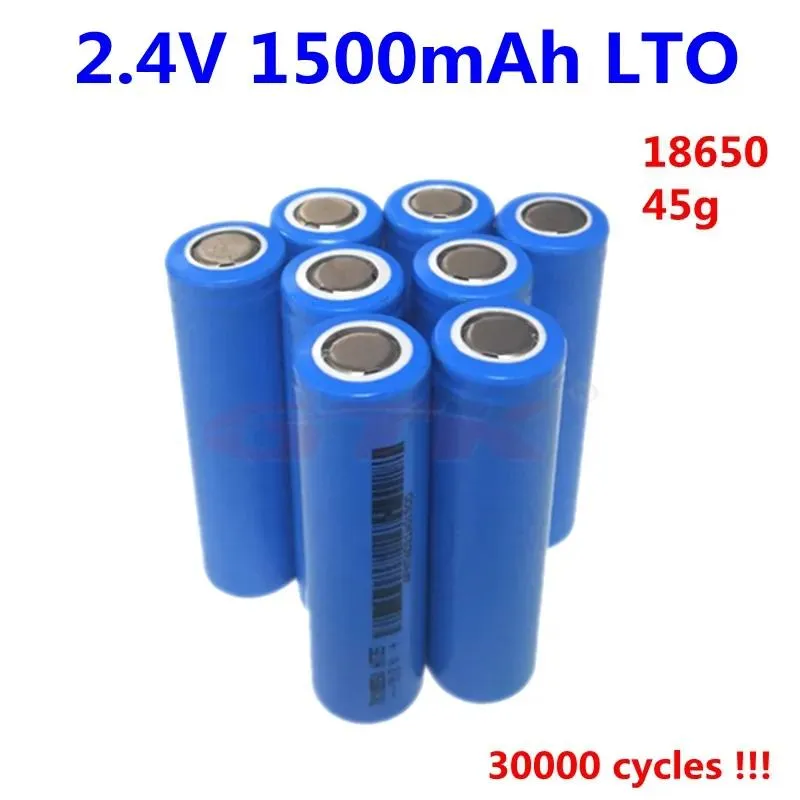 Chargers 10pcs 30000 döngü 18650 LTO 2.4V 2.3V 1500mAh Lityum Titanat Pil Model Uçak Tıbbi Makineler Elektrikli Alımlar