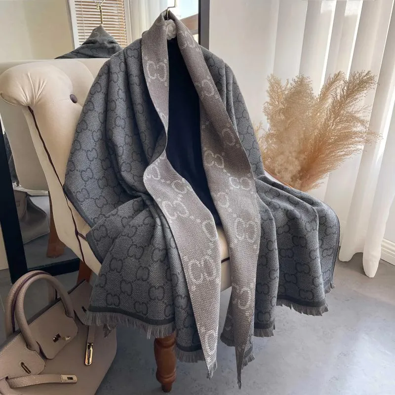 Bufandas Invierno Cálido Cashmere Wraps Mujeres Bufanda Lujo 2024 Diseño Pashmina Grueso Mantón Manta Bufanda Foulard Viaje Poncho Estolas