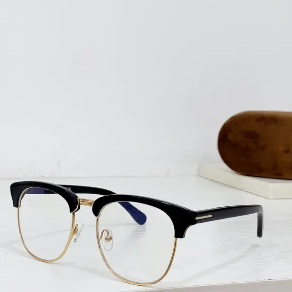 Anteojos ópticos para hombres y mujeres estilo retro 0248 gafas anti-azules placa de lente ligera marco completo con caja