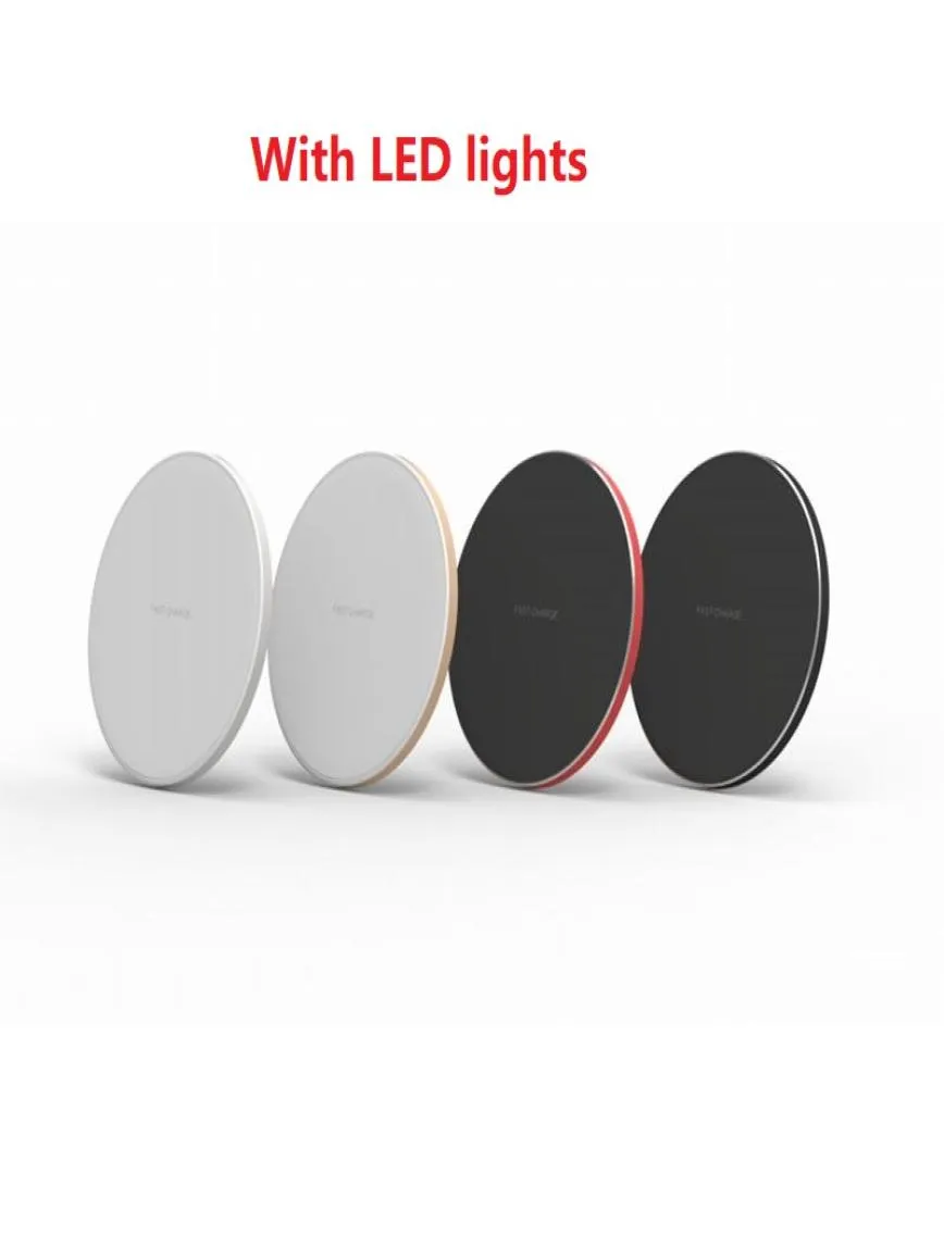 LED Light 10W電話のための高速ワイヤレス充電器11 Pro XS Max XR X 8 Plus Samsung S10 S9 S8 S7 EDGE NOTE 10 USB QI充電パッドwith1881360