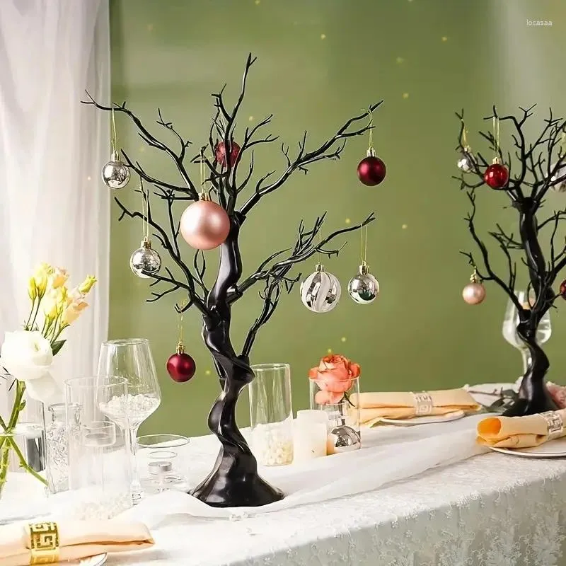 Dekoratif Çiçekler 2pcs Noel Ağacı Şubesi Yapay Manzanita Fabrikası Ev Etkinlik Parti Masası Dekorasyon Düğün Centerpieces Ekran