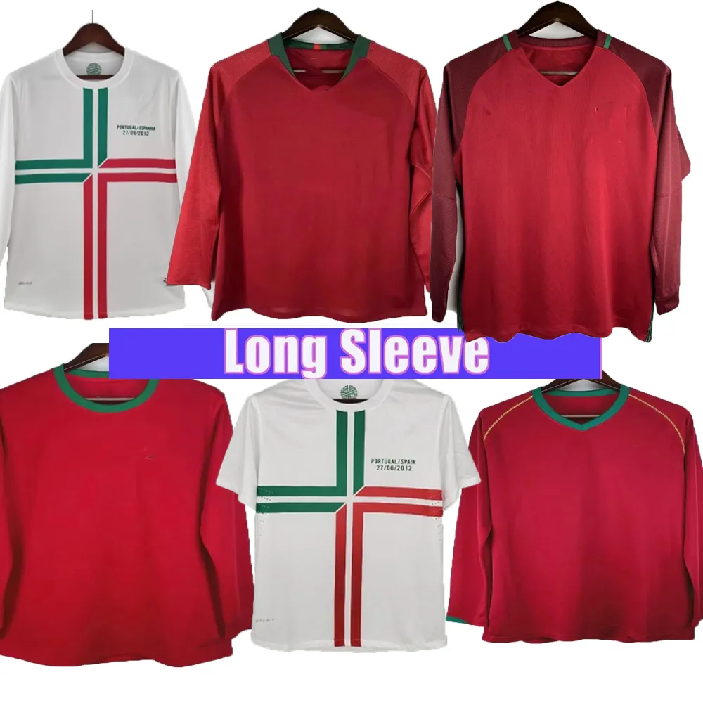 Long sleeve Portugal Retro Soccer Jerseys Rui Costa Figo Ronaldo Nani CARVALHO Football Shirts vintage classic Portugal Uniforms 16 2006 2012 06 12