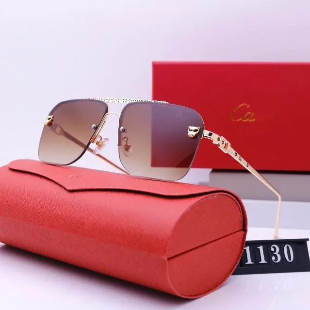 Designer Solglasögon lyxmärke solglasögon för kvinnliga bokstäver UV400 resedjur sträng solglasögon herrar glasögon reser kör strand presentförpackning 5 färger -3