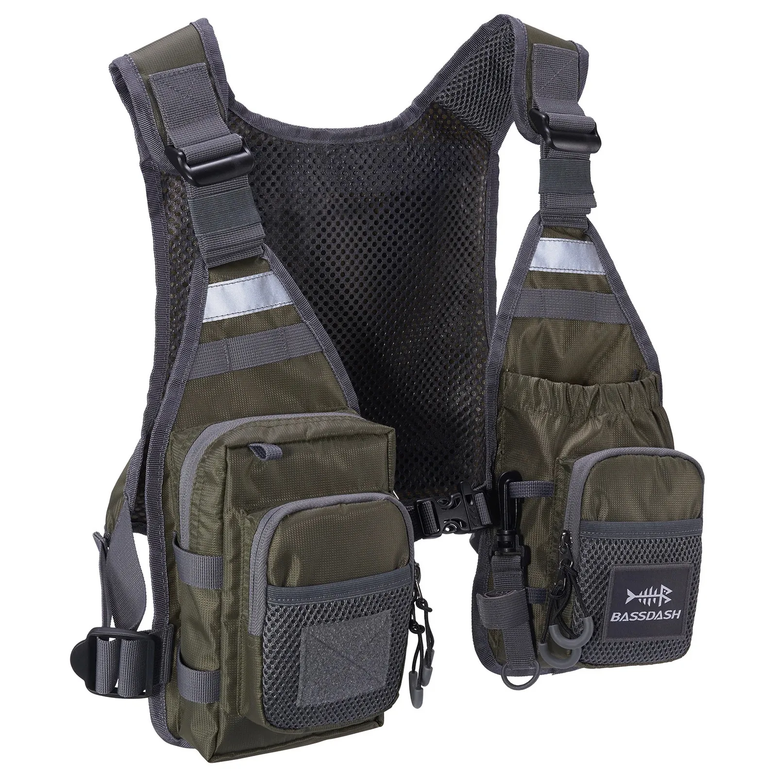 Bassdash Fly Fishing Vest Ultra Lightweight Portable Chest Pack One ...
