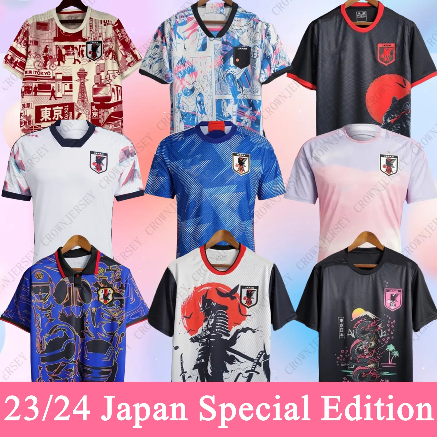 23 24 Maglie da calcio da uomo della squadra nazionale giapponese OSAKO YOSHIDA NAGATOMO SHIBASAKI HARAHI MINAMINO KUBO Maglie da calcio Home Away Special Celebrity Edition