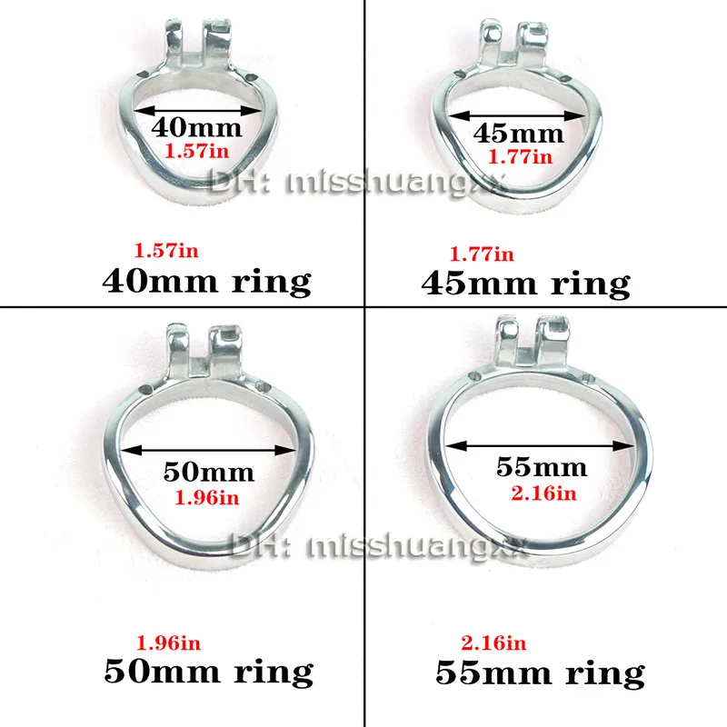 Male Chastity Device With Anti-off Ring Stainless Steel Chastity Belt Cock Chastity Penis Cage for Men BDSM