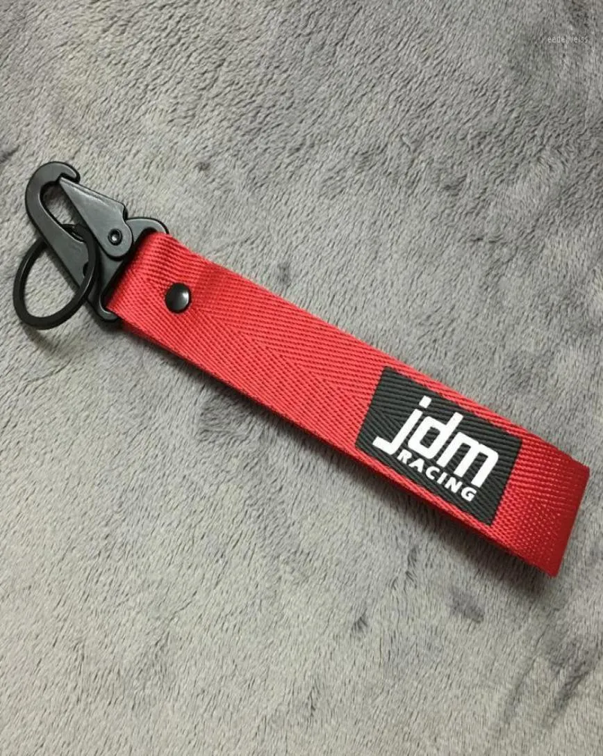 Porte-clés Rouge JDM Racing Porte-clés Étiquettes Porte-clés Auto Voiture Dérive Clé Support Pour Téléphone Libération Rapide Enthusiast16996121