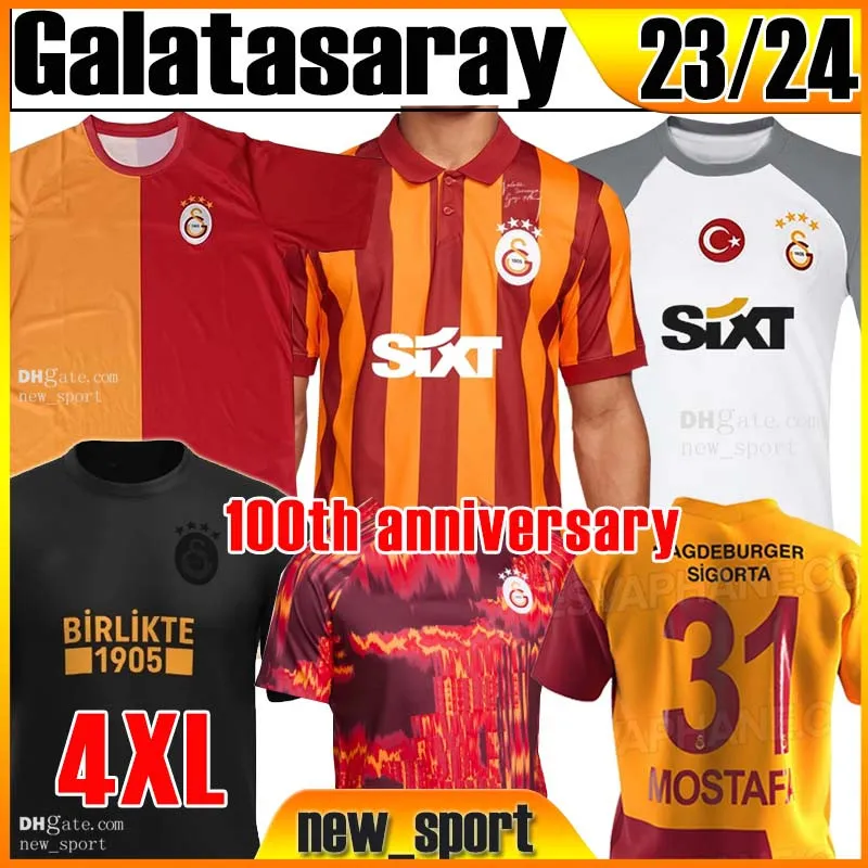 23 24 Galatasaray SK 100 -й годовщины специальные футбольные майки Icardi #99 Zaniolo #17 Mata #64 Turkey Super Lig Deandre Fernandes Torreira #5 2023 2024 Футбольная рубашка