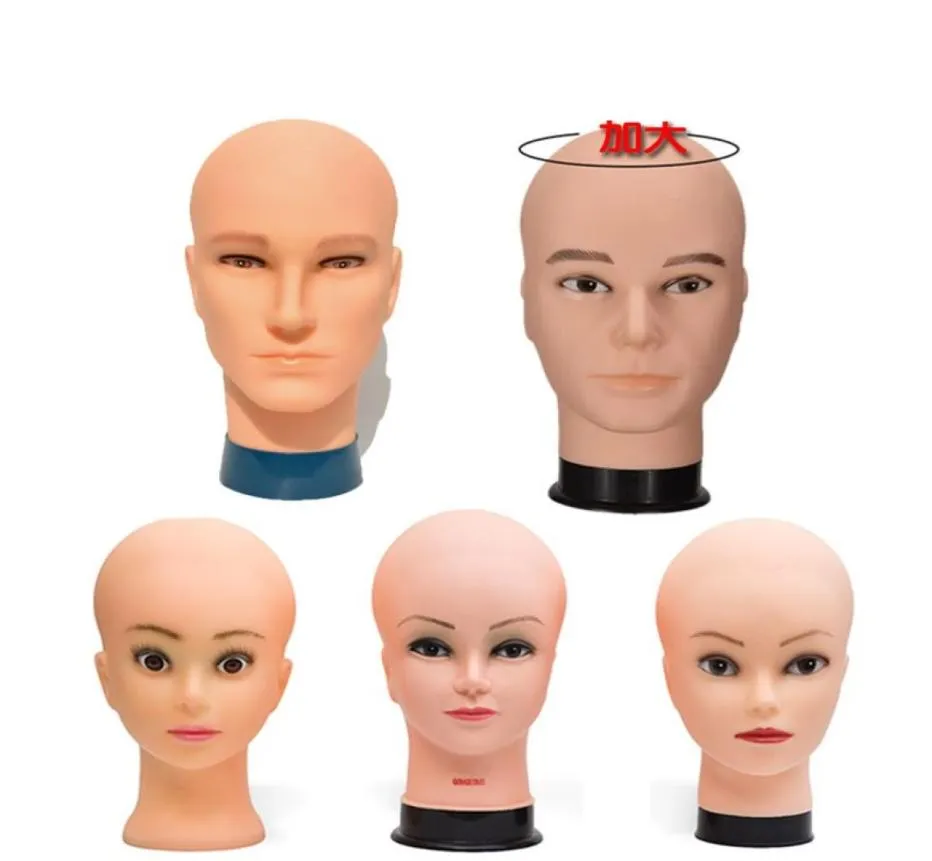 Wig Mannequin Head Bareheaded Head Modeller MANA OCH KVINNA Olika stilar Wig Hats Scarf Display Store Rekvisita Support1151384