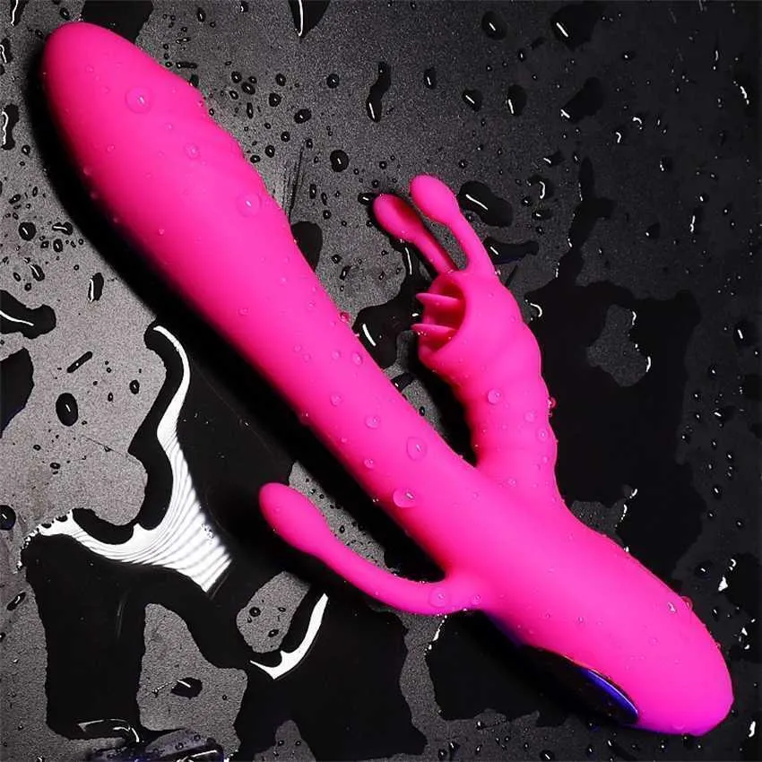 Zunge Lecken Vibrator Weibliche Gerät Masturbation Heizung Aufladen Massage Stick Flirten Erwachsene Produkte 231129