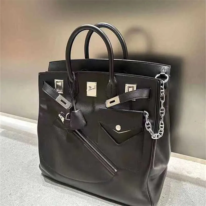 Designer Bag Hac-40cm Size Limited Edition Customization Handbag Designer Handswen Leather Quality Real Dongs Same Edition 2023 Mens and Womens0TR7