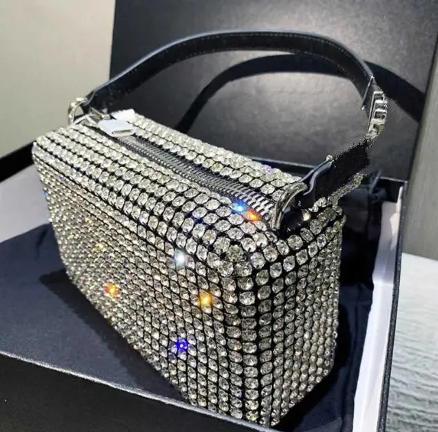 Sacos de noite Saco de luxo Mulheres Diamante Hobo-Bolsa Bolsa Tote Ombro Cruz Corpo Brilhante Strass Bolsa Senhoras Embreagem