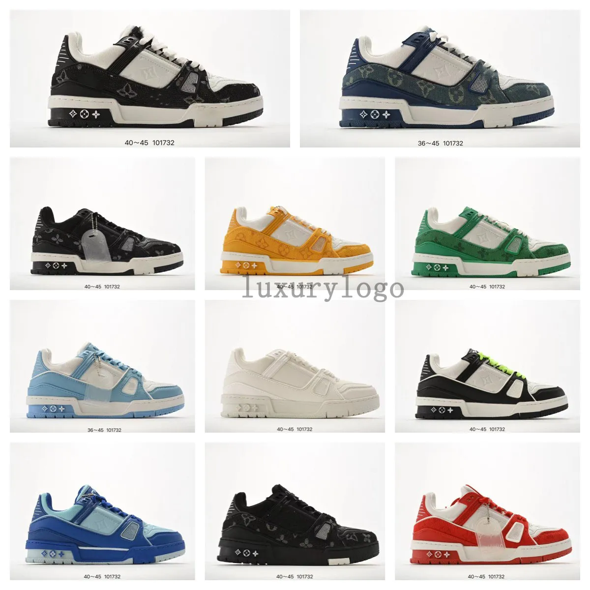 Diseñador Hombres Sneaker Virgil Trainer Zapatos casuales Cuero de becerro bajo Abloh Blanco Verde Rojo Azul Superposiciones Plataforma Mujeres al aire libre Zapatillas de deporte Tamaño 36-45 11