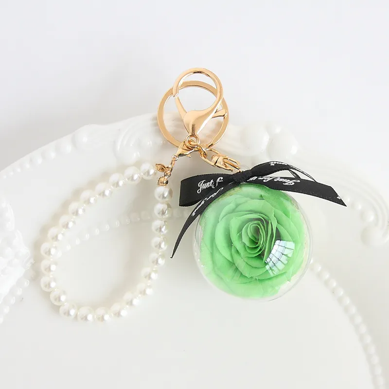 Preserved flower keychain car hanging finished flower ball bag hanging ornaments Valentine's Day gift souvenir Teacher's Day gift