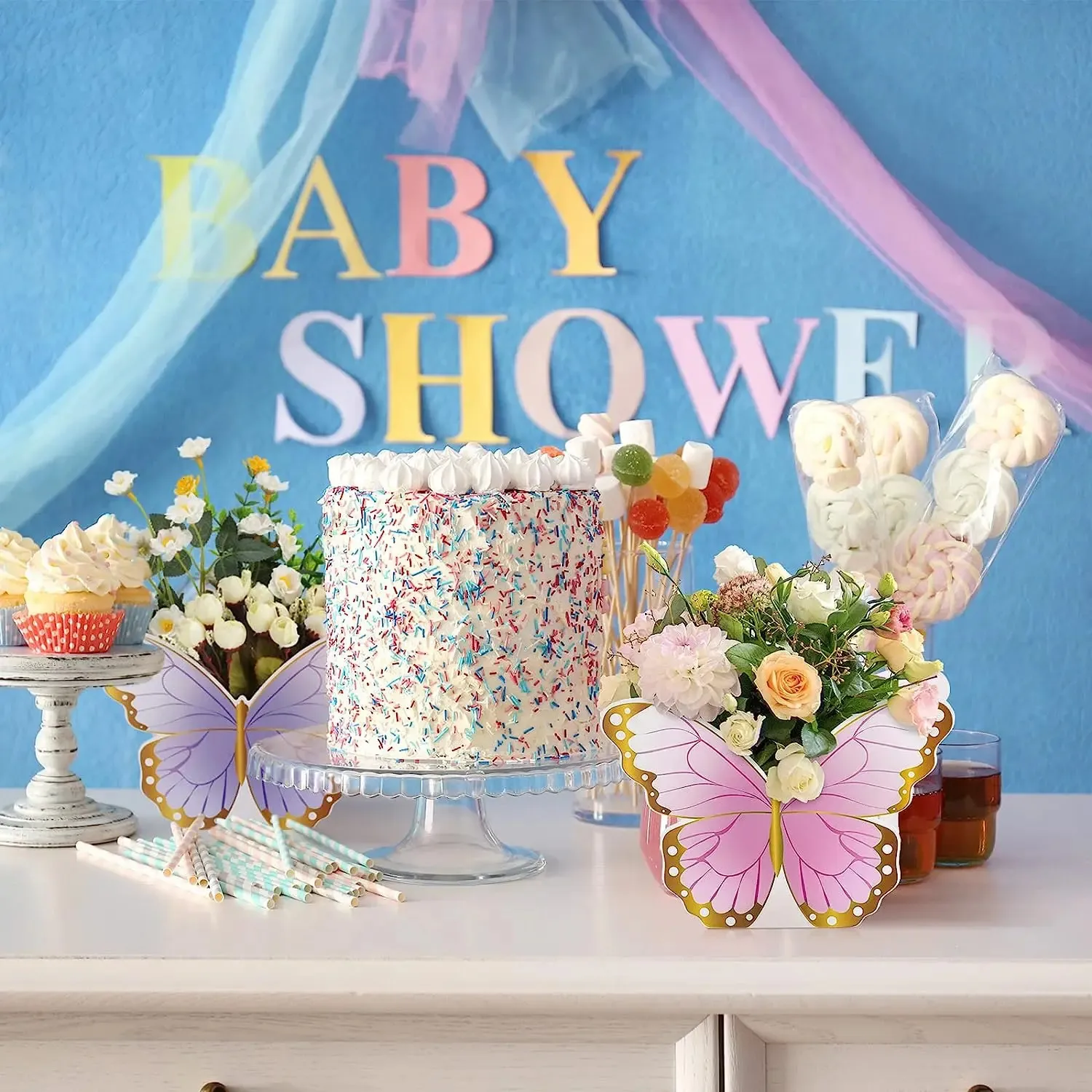 Butterfly Decorations - Tea Party Favors, Table Centerpieces for Baby  Shower, Birthday, Wedding \u0026 Themed Events from Dhgate Other Event \u0026 Party  Supplies - price 20.23, image size:1500x1500