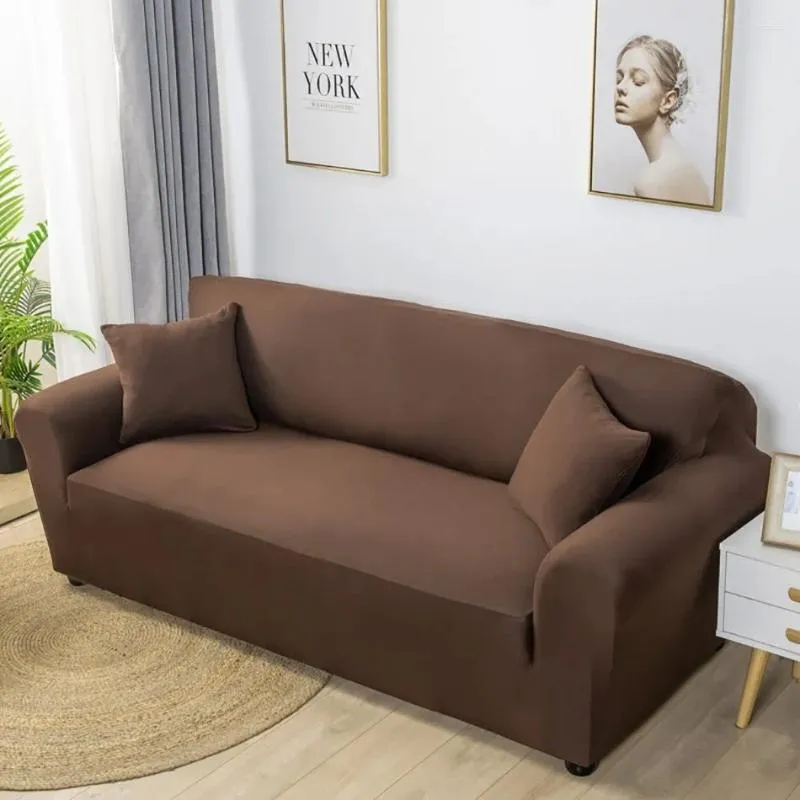 Sandalye kanepe kapak düz renk basit modern elastik her şey kapalı kesit kanepeleri oturma odası ev tekstil dekor 1/2/3/4 Seever