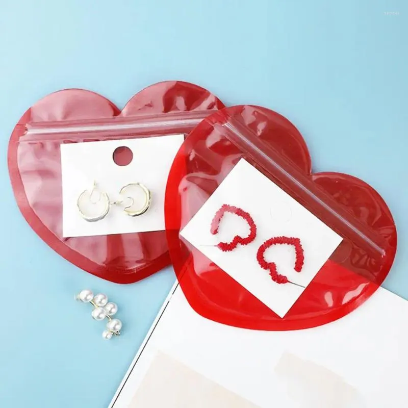 Gift Wrap Transparent Packaging Bags For Gifts Dust-proof Jewelry Durable Heart-shaped Beautiful Small